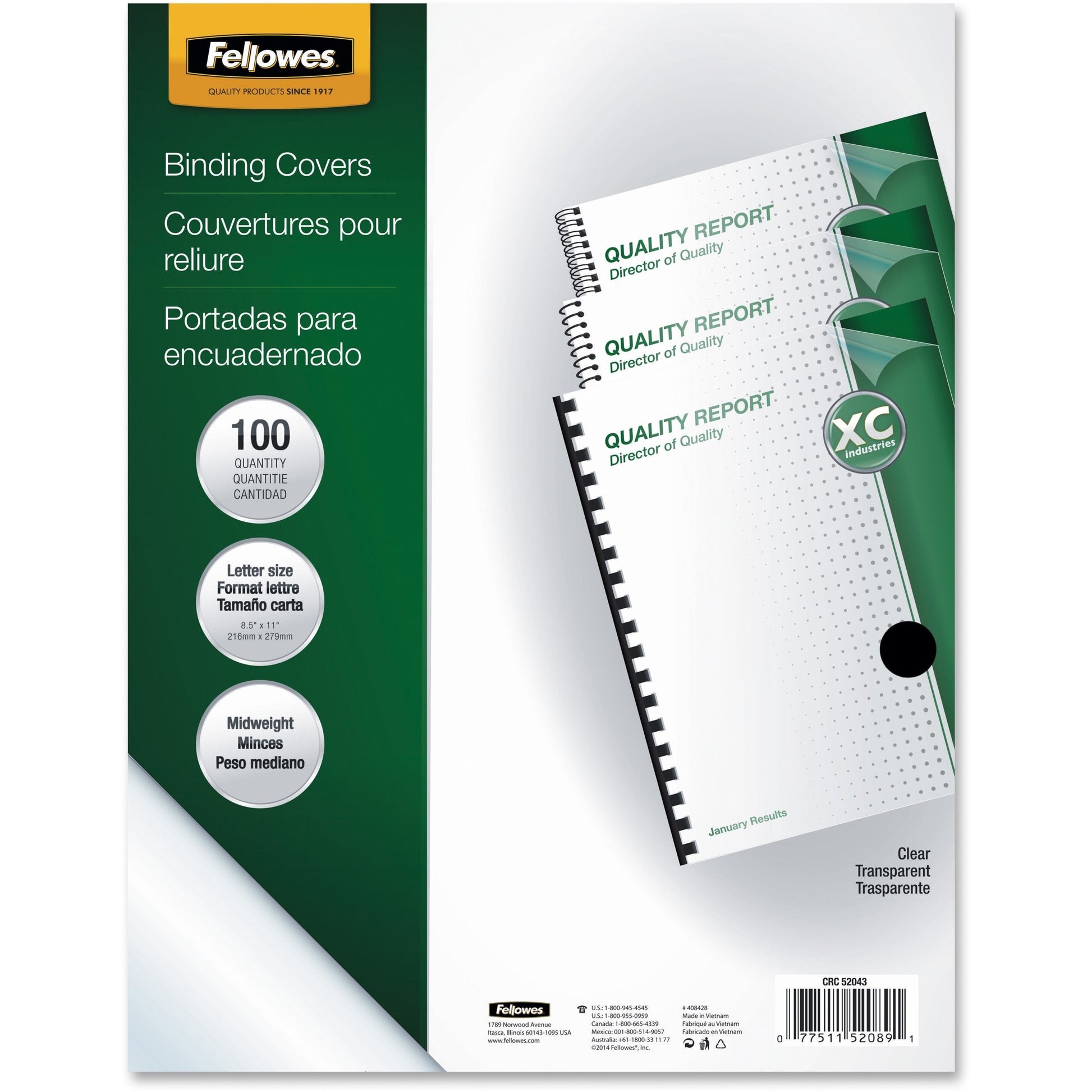 Fellowes Crystals Letter Report Cover