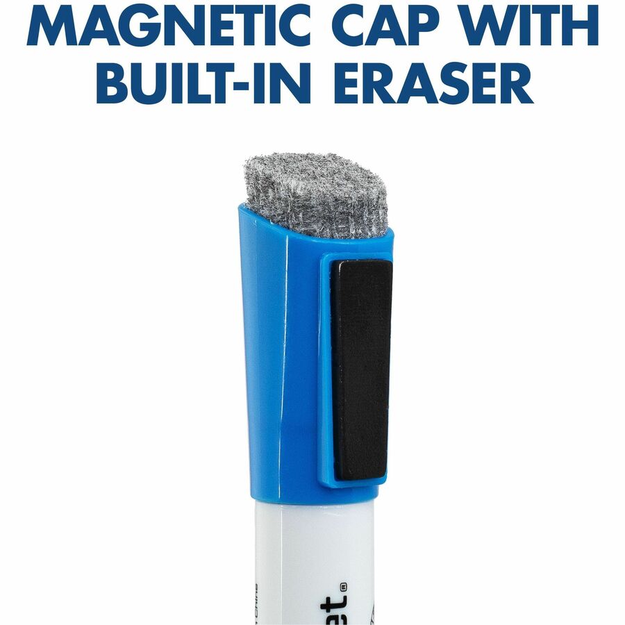 Quartet Magnetic Double Ended Dry-Erase Markers with Erasers 6/PK ASST Cols - 6447416114