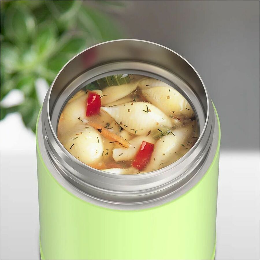 Thermos Green Stainless Steel FUNtainer Food Jar w/ Folding Spoon 470mL - F31104LM6