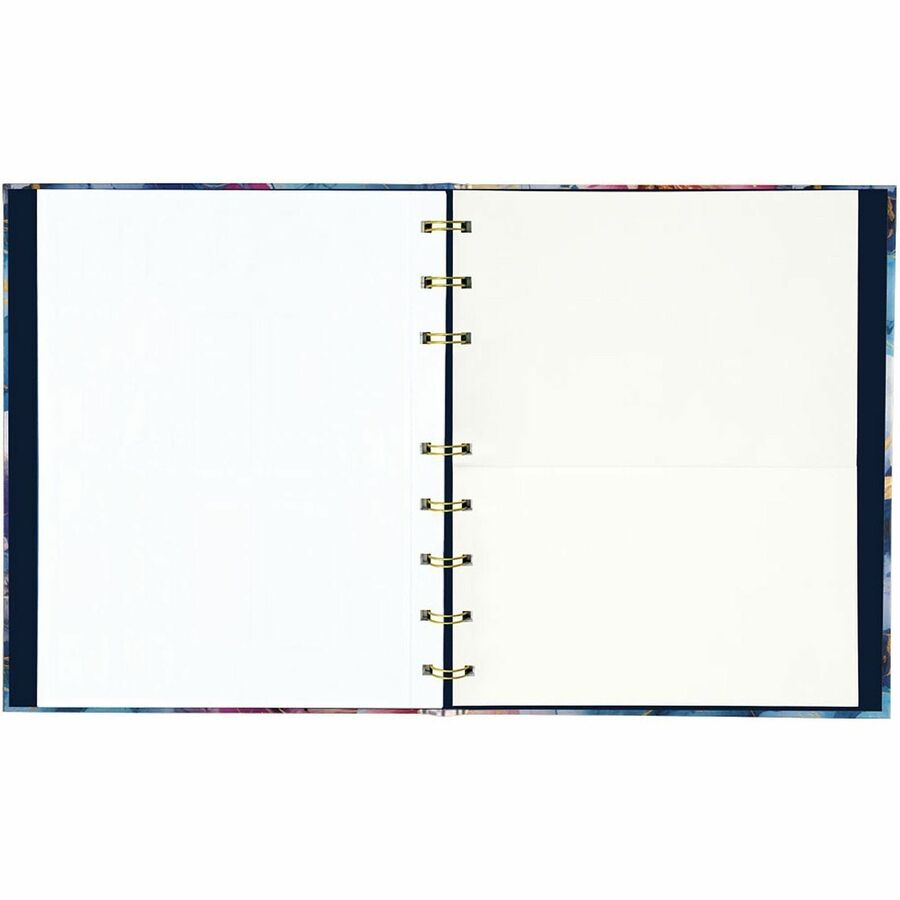 Blueline NotePro Notebook, Fashion Collection, Hard Cover, Twin-Wire Binding, 192 Pages, 9-1/4" x 7-1/4" , FSC Certified, Recycled Paper, Midnight Floral - A9C02