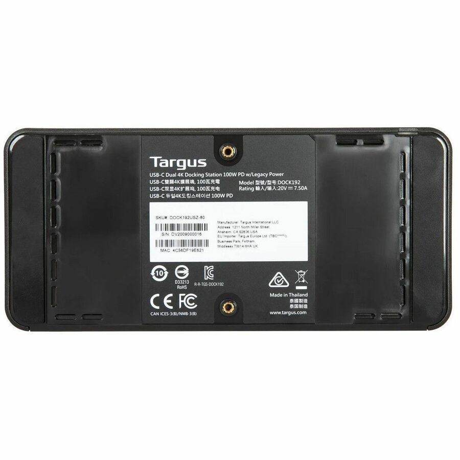Targus Universal DOCK192USZ Docking Station - 6837653