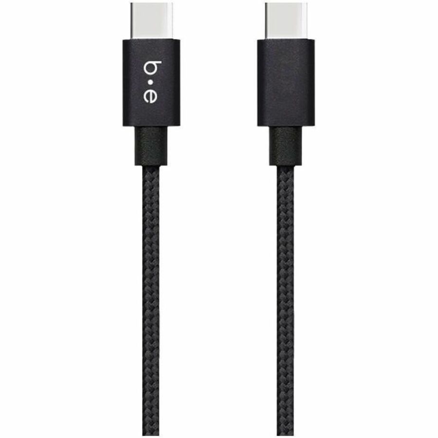 Blu Element Braided Charge/Sync USB-C to USB-C Cable 4ft 60W Black - 107-1521
