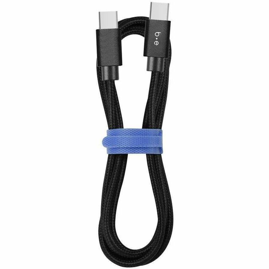 Blu Element Braided Charge/Sync USB-C to USB-C Cable 4ft 60W Black - 107-1521