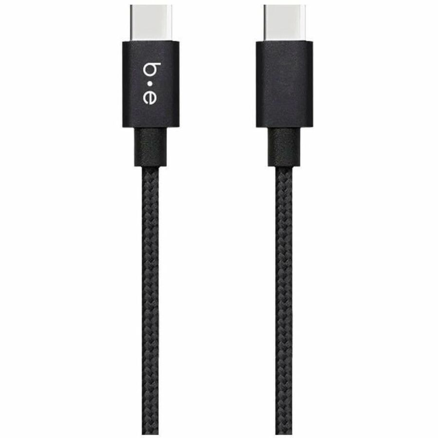 Blu Element BEC2C10B Braided Charge/Sync USB-C to USB-C Cable 10ft Black - 107-1523
