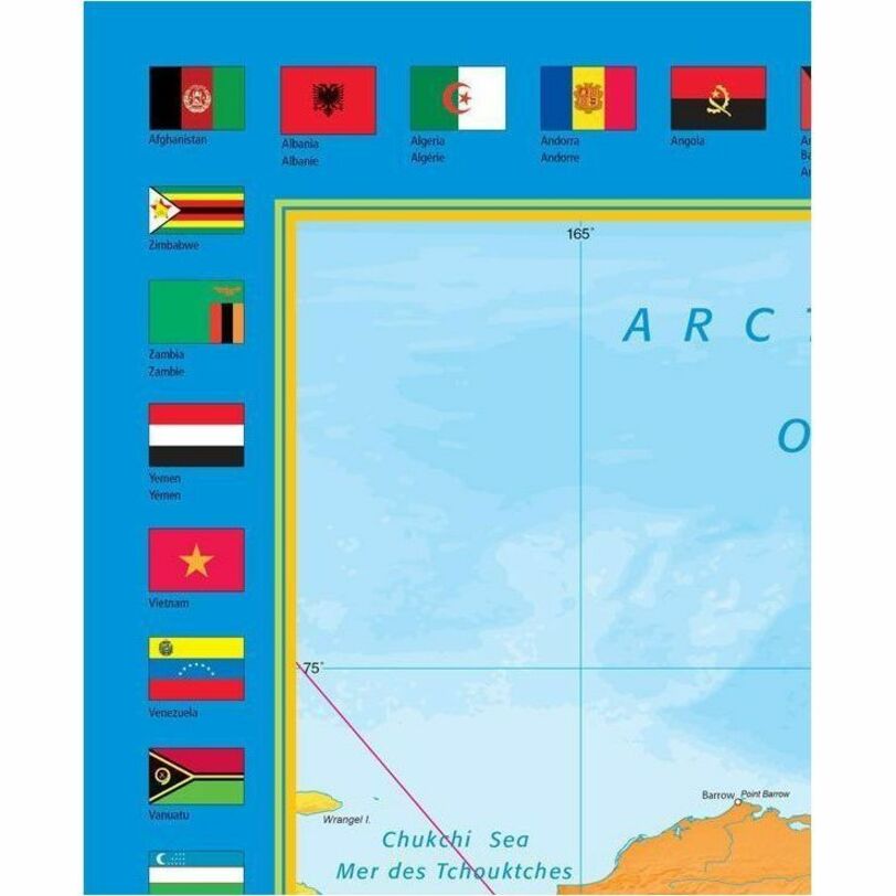 MapArt World Laminated Wall Map - 1225 - 1225
