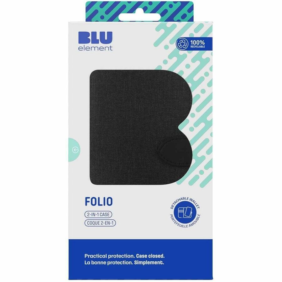 Blu Element Carrying Case (Folio) Google Pixel 9, Pixel 9 Pro Smartphone - Black - BE21FPGP9