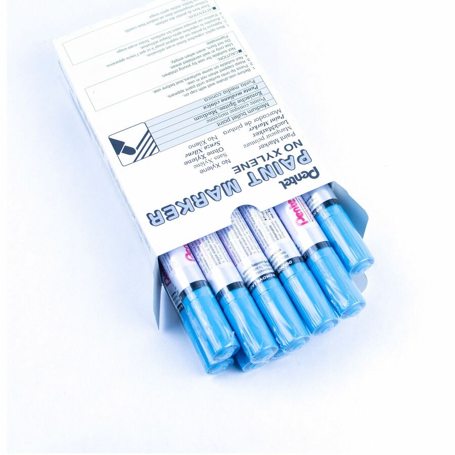 Pentel Paint Marker, Medium Point, Bullet Tip, Sky Blue Ink - MMP10-S