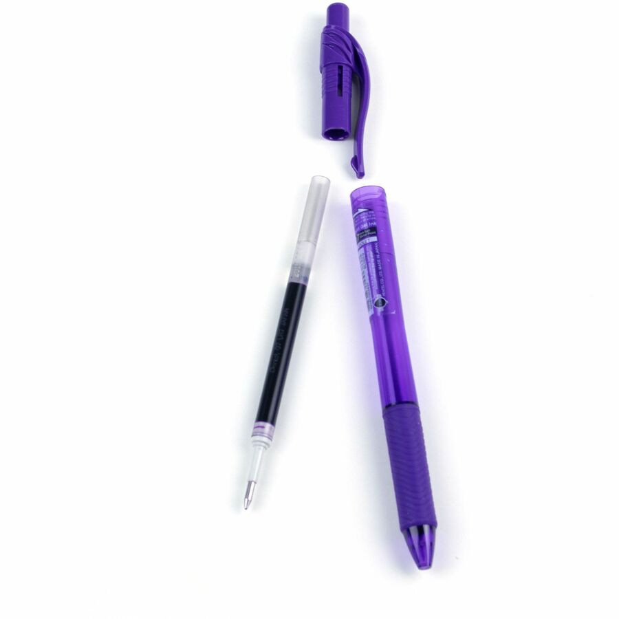 Pentel EnerGel-X Retractable Gel Roller, (0.7mm) Metal Tip, Violet Ink - BL107-V