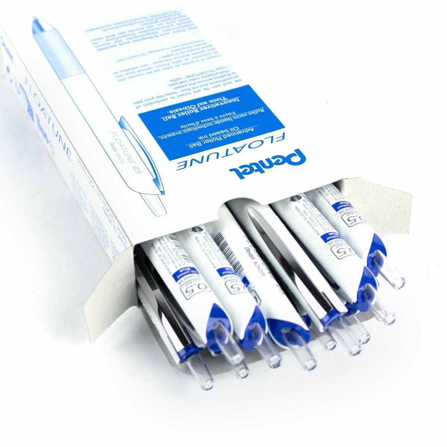 Pentel Floatune, Retractable Advanced Rollerball Pen, 0.5mm Tip, Blue Ink - BZN205-C