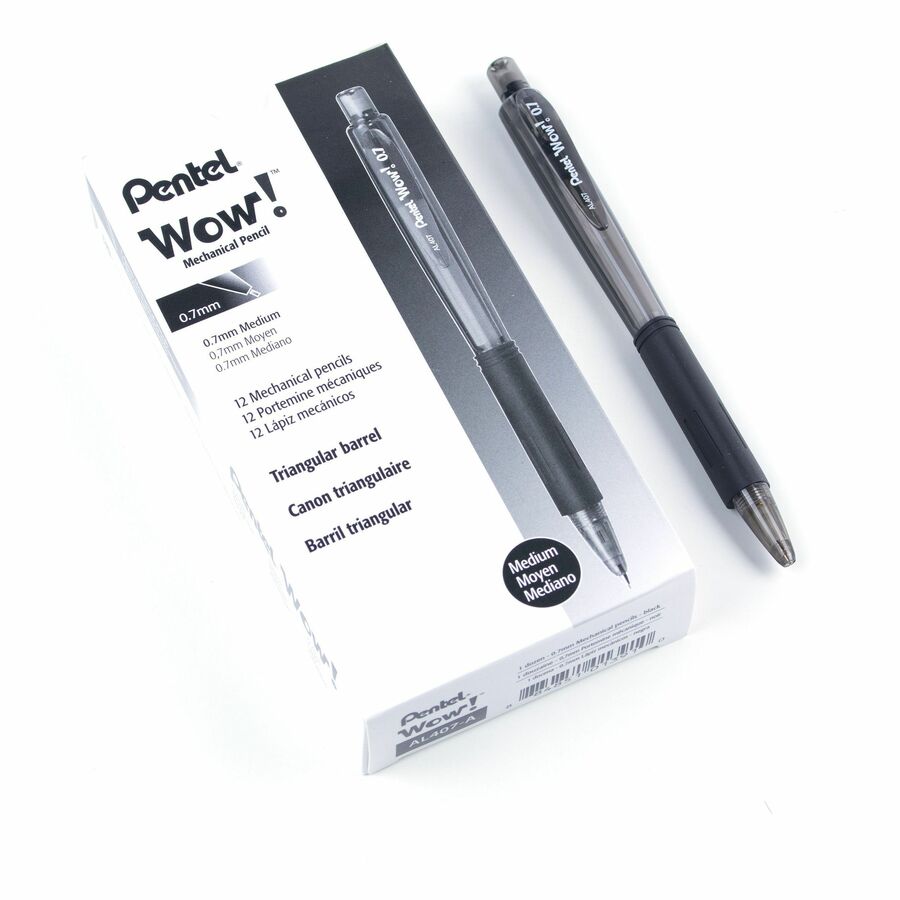 Pentel Wow! Retractable Mechanical Pencil (0.7mm), Black Barrel - AL407A