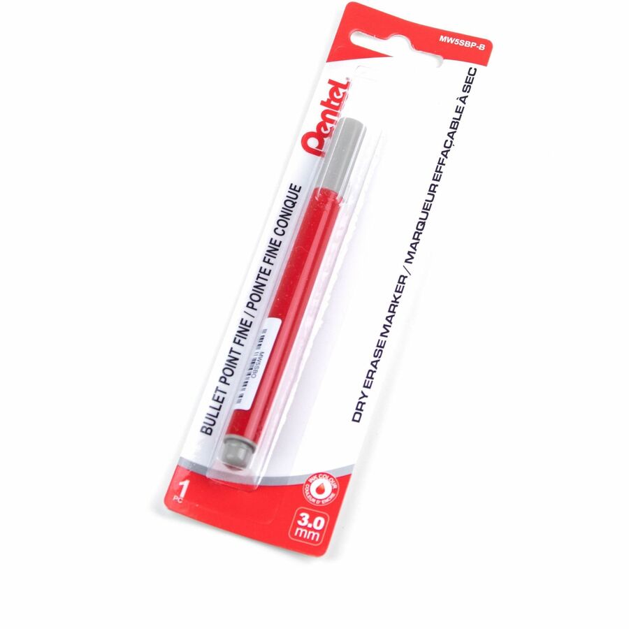Pentel Dry Erase Marker (3.0mm) 1PC Pack, Red Ink - MW5SBP-B