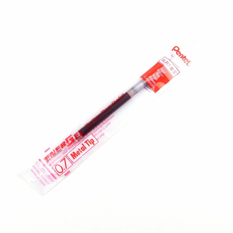 Pentel Refill Ink - For Pentel EnerGel Gel Pen, (0.7mm) Medium Point, Red Ink - LR7-B