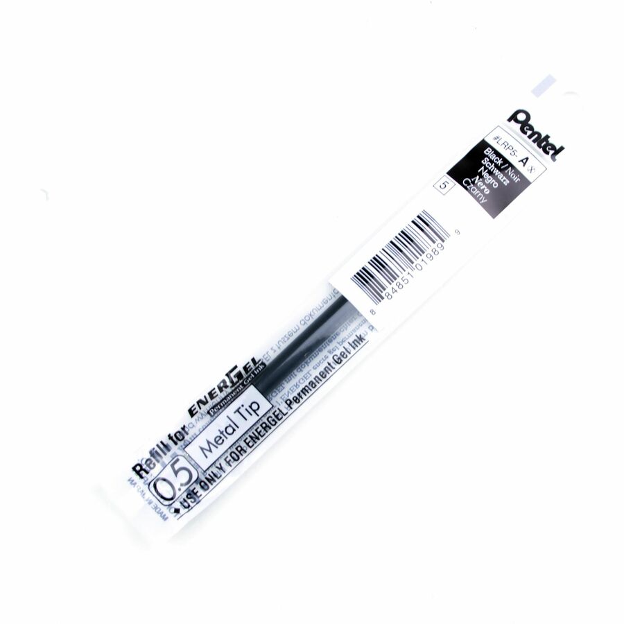 Refill Ink for Pentel EnerGel Permanent Gel Pen (0.5mm), Black Ink - LRP5-A