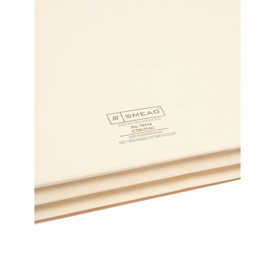 Smead Straight Tab Cut Legal Recycled File Pocket - 76114-NVXC