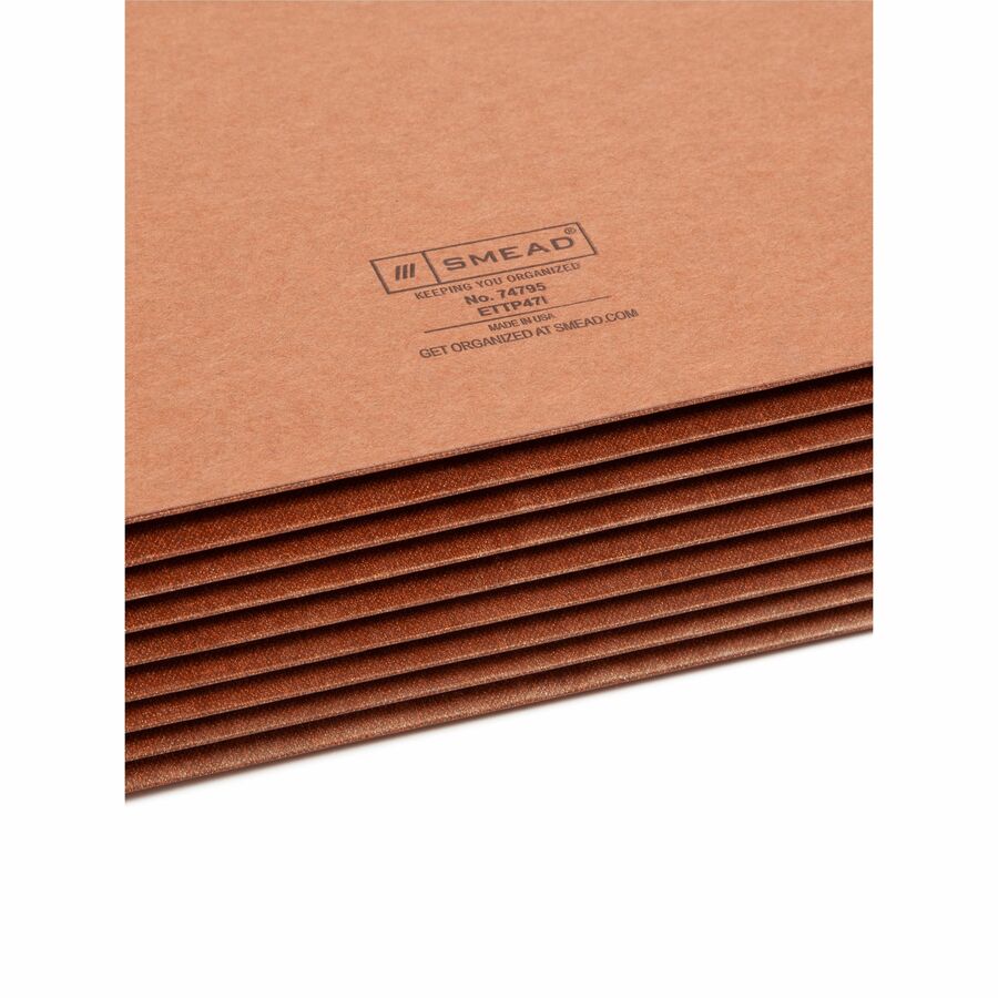 Smead TUFF Straight Tab Cut Legal Recycled File Pocket - 74795-NVXC