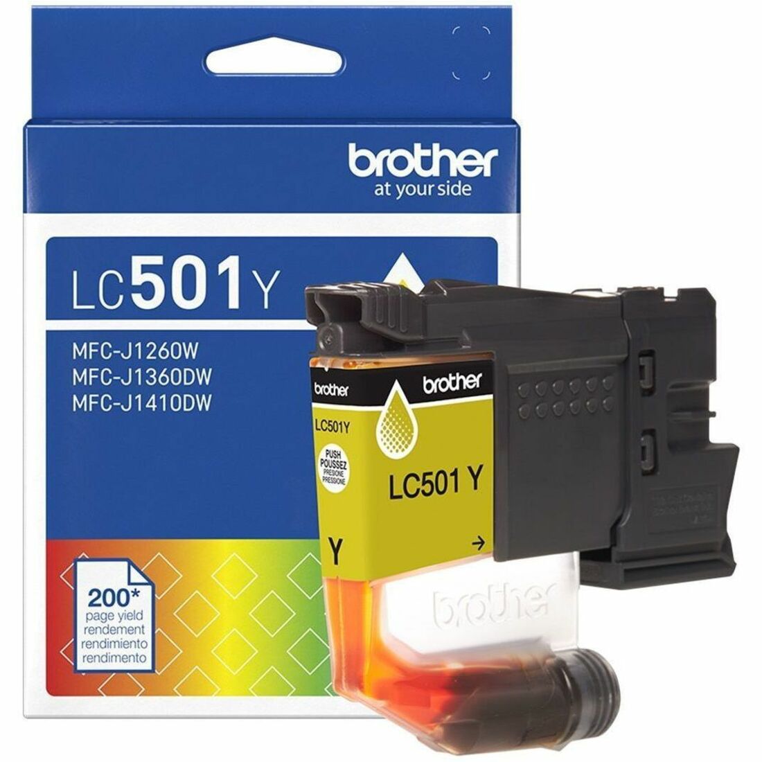 Brother LC501Y Original Standard Yield Inkjet Ink Cartridge - Yellow - 1 Each