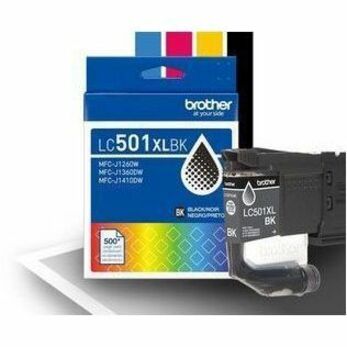Brother Original High (XL) Yield Inkjet Ink Cartridge - Black - 1 Each - LC501XLBKS
