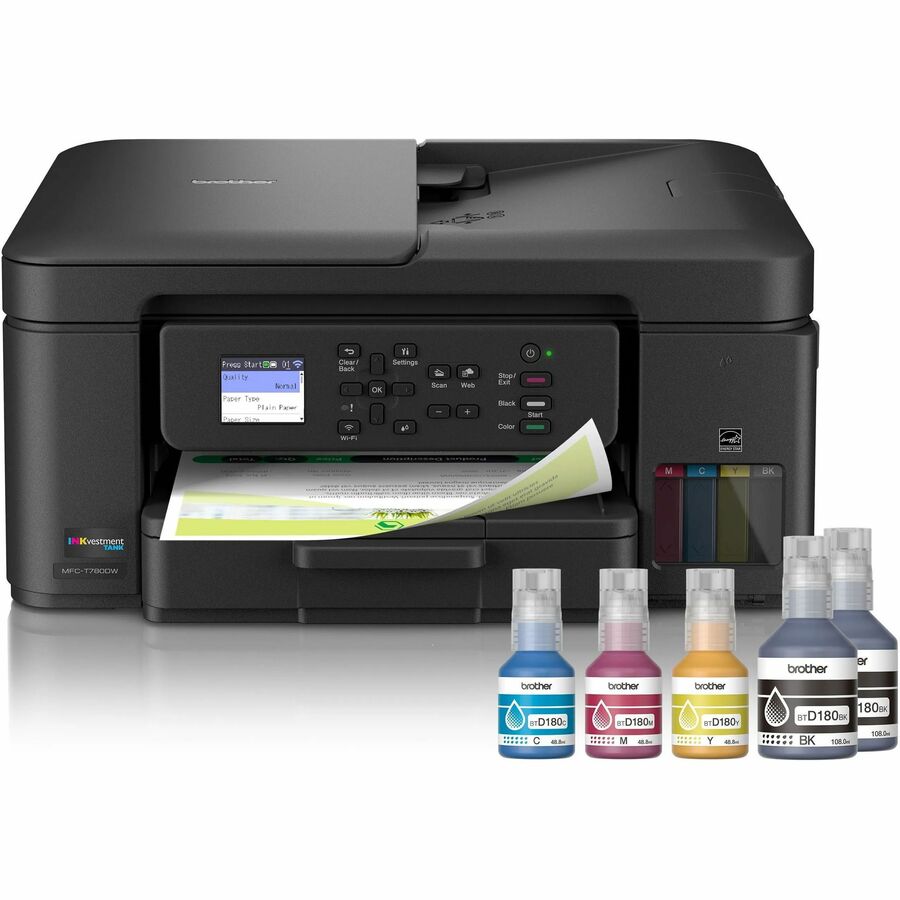 Brother MFC-T780DW Wired & Wireless INKvestment Tank Inkjet Multifunction Printer - Color - MFCT780DW