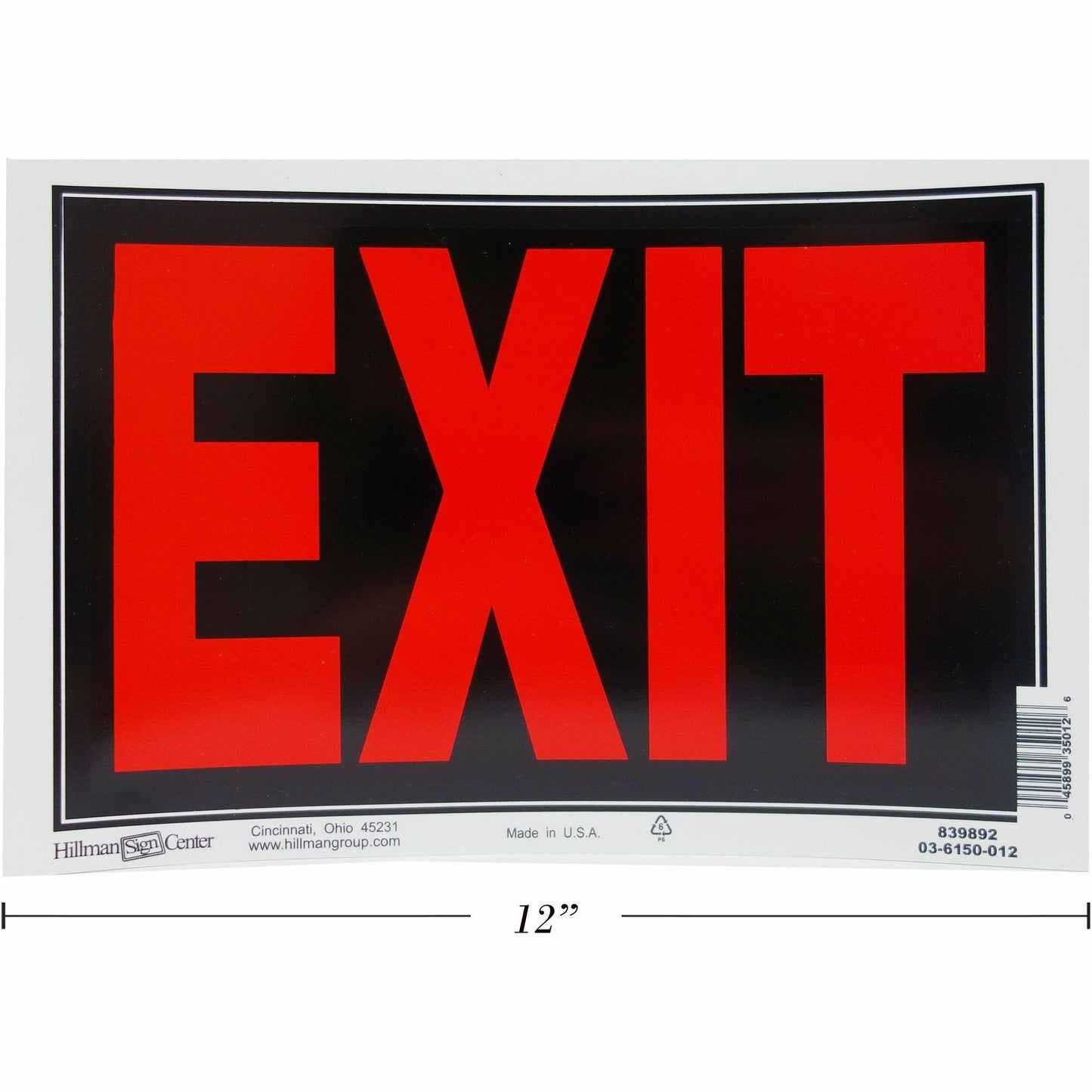 Hillman Exit Sign