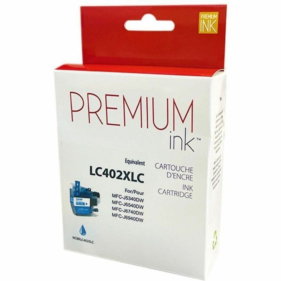 Premium Tone Inkjet Ink Cartridge - Alternative for Brother LC402CS (LC402XLCS) - Cyan - 1 Each