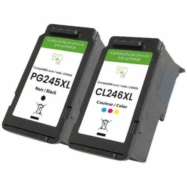 Eco Ink Ink Jet - Remanufactured for Canon PG245XL/C246XL - CMYK - RCA245-246XL