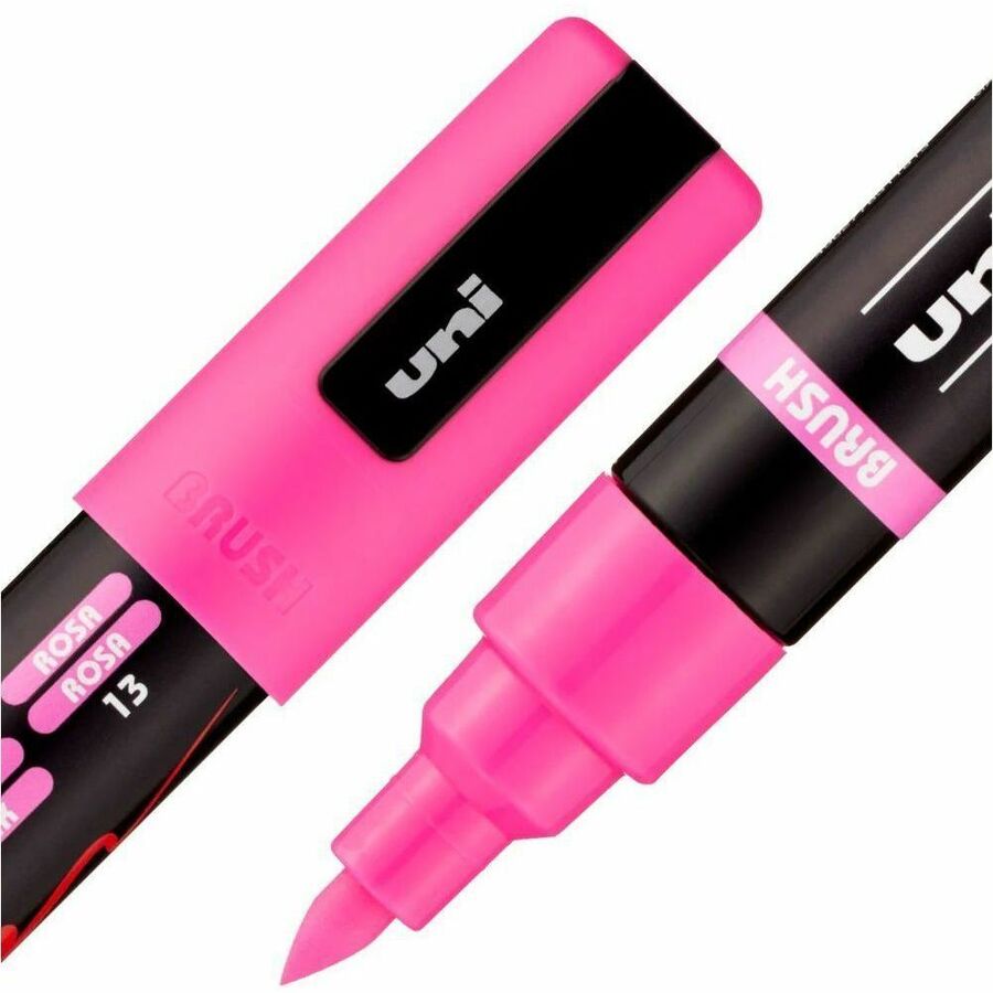 uni® POSCA PC-5BR, Water-Based Brush Tip Paint Markers (8 Pack) - 321364000