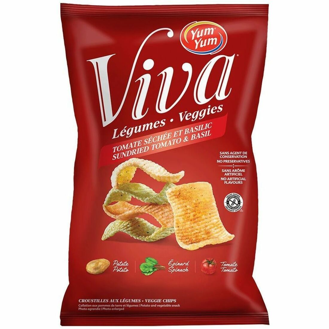 Yum Yum Viva Sundried Tomato & Basil Veggie Chips