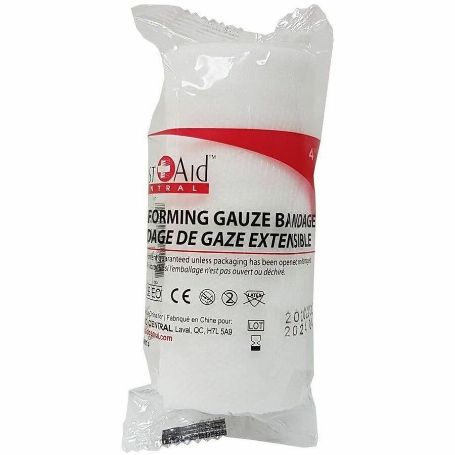First Aid Central Conforming Gauze Bandages, 10 yards, Sterile, (2" or 4")