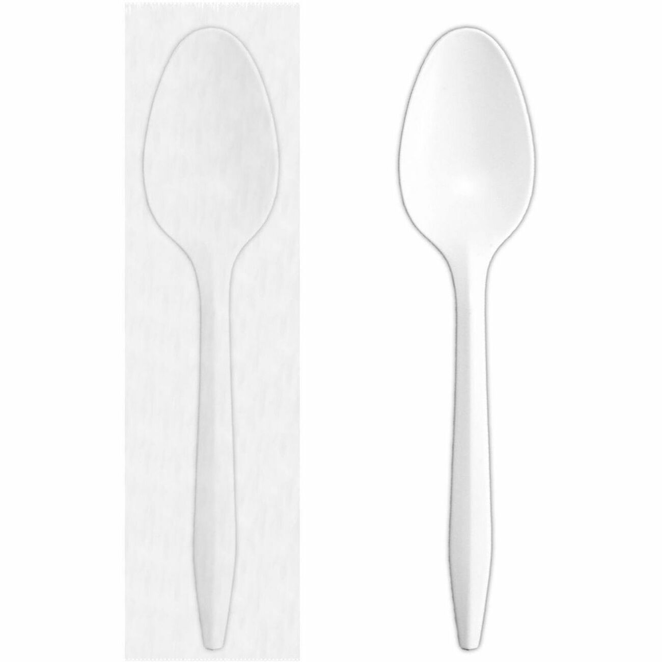 Dorfin Table Accents - Polypropylene Teaspoons - 5.6" - Individually Wrapped