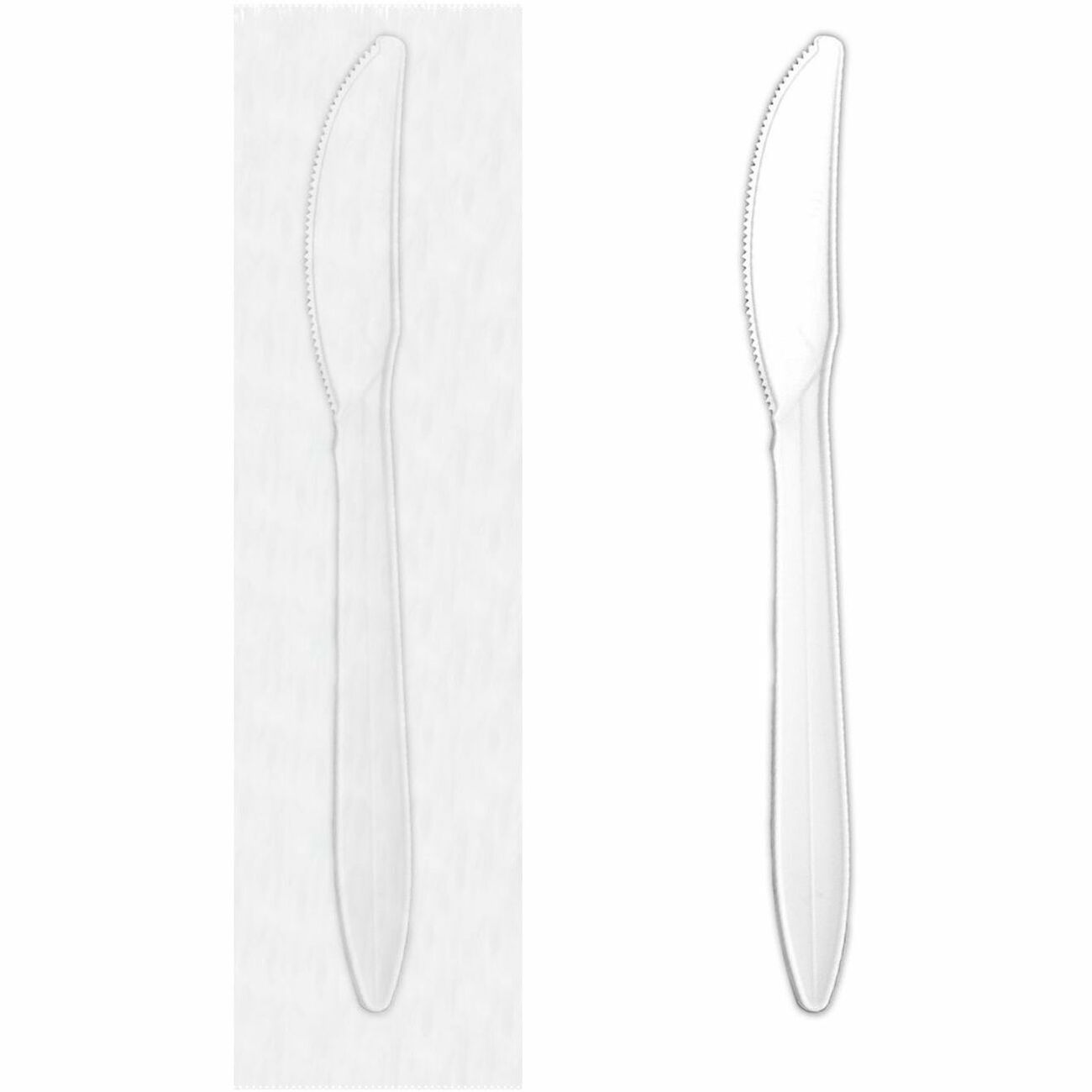 Dorfin Table Accents - Polypropylene Knives - 6.3" - Individually Wrapped