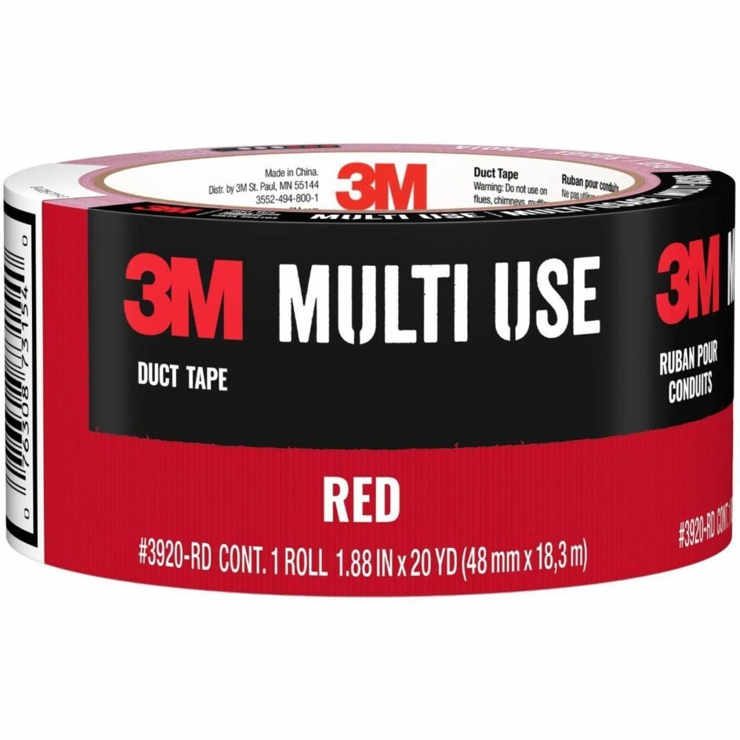 3M Red Duct Tape 3920-RD, 1.88 in x 20 yd (48 mm x 18,2 m)