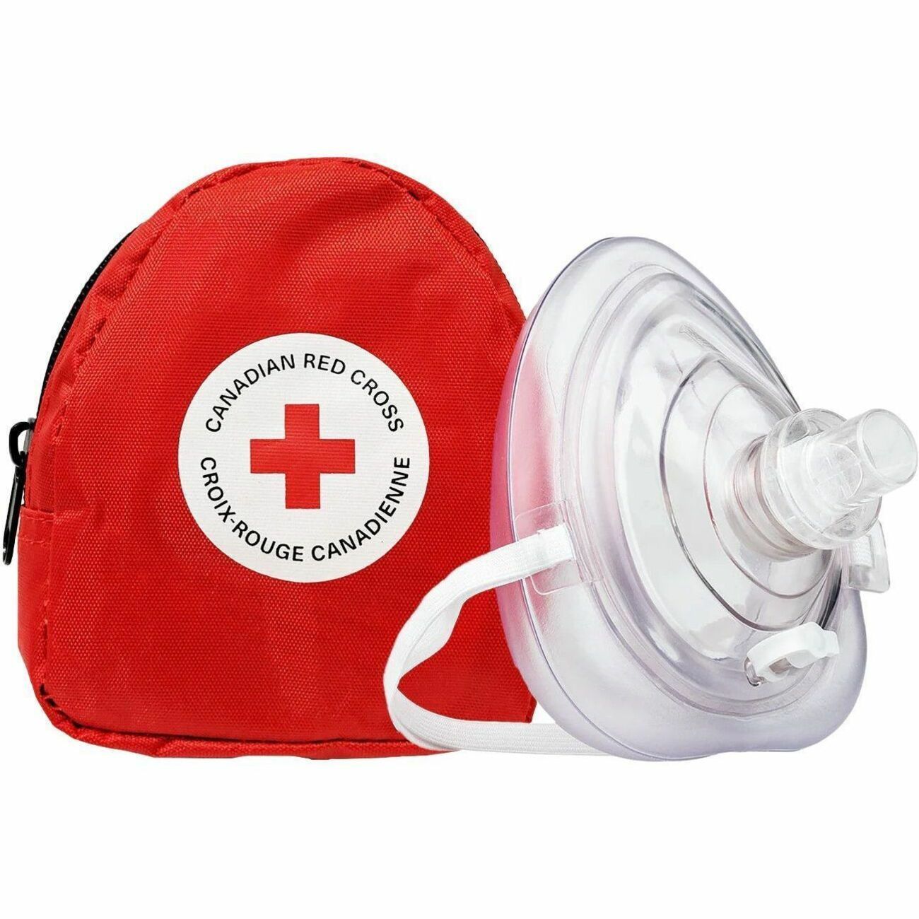 Canadian Red Cross CPR Barrier Mask with O2 Inlet