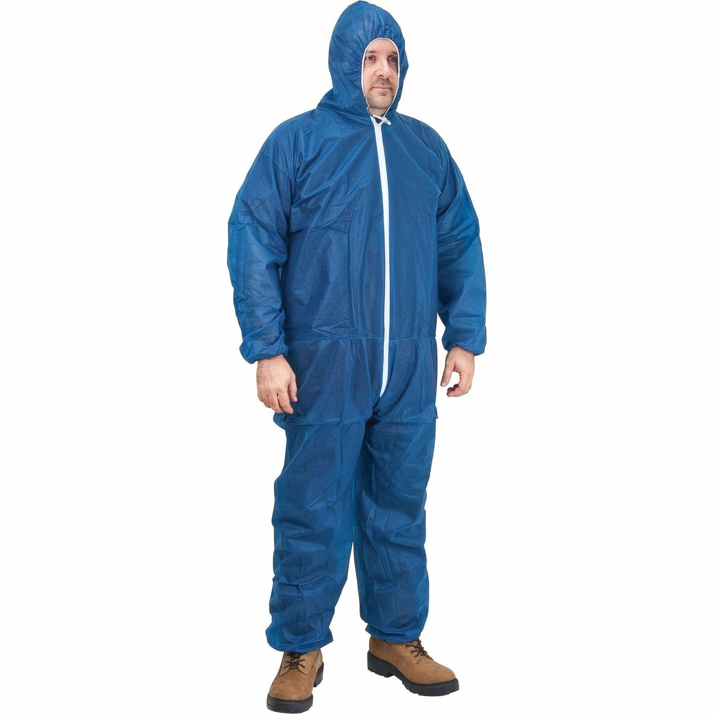 Zenith Hooded Coveralls, X-Large, Blue, Polypropylene