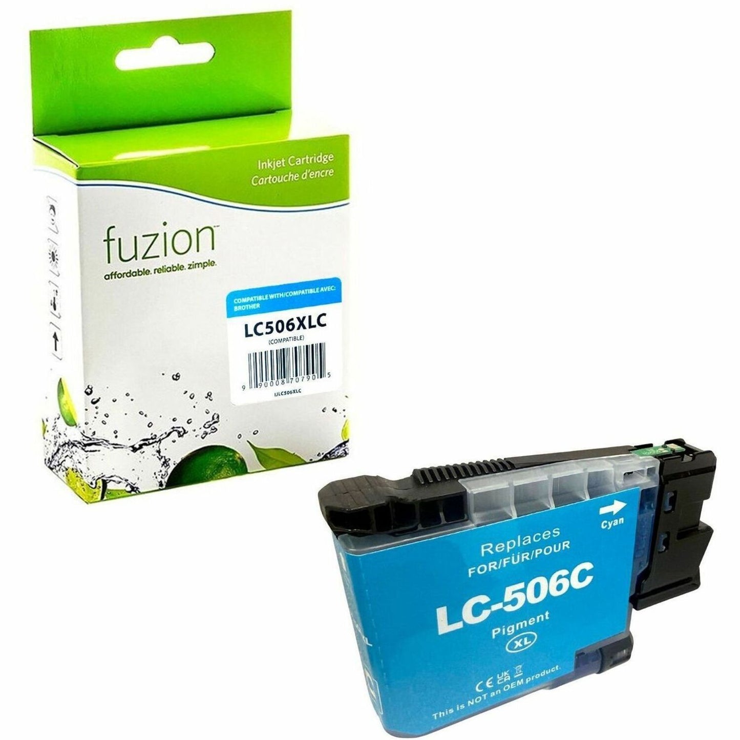 Fuzion High Yield Inkjet Ink Cartridge - Alternative for Brother LC506XL (LC506XLCS) - Cyan - 1 Each
