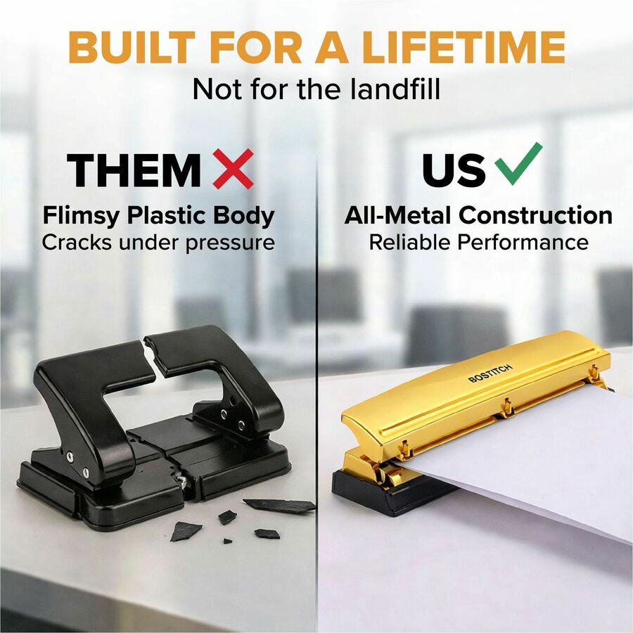 Bostitch Manual Hole Punch - HP15-GOLD