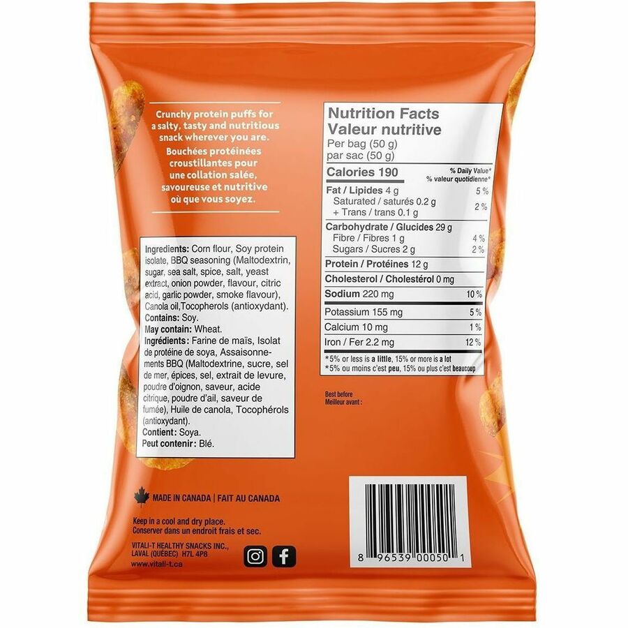 Super Puffs BBQ Protein Snacks - 24 x 50g Box - APFP001