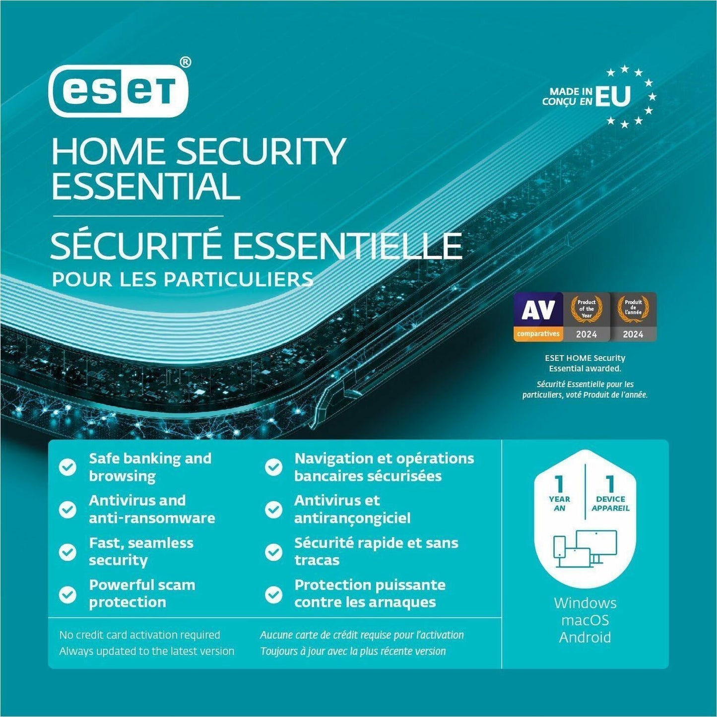 ESET Home Security Essential - Security License - 1 Device - 1 Year