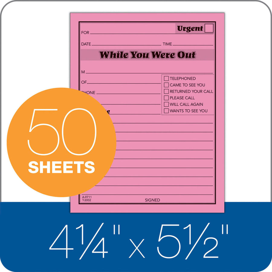 Adams Neon While You Were Out Message Pads - 9711NEON
