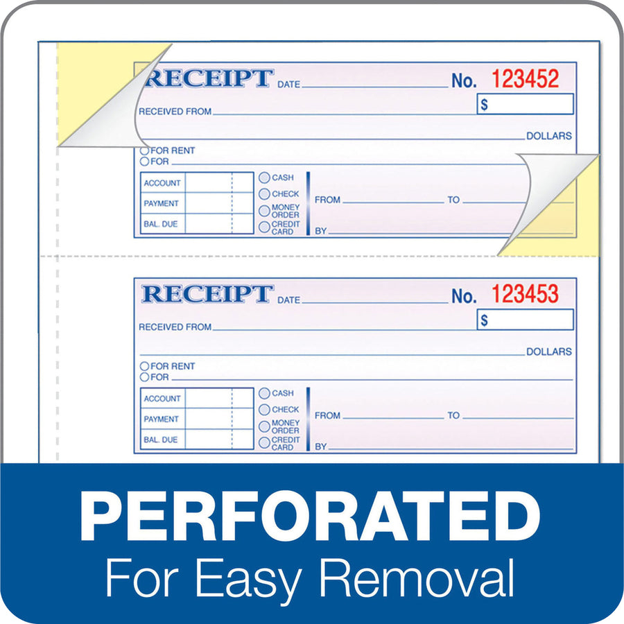 Adams Tapebound 3-part Money Receipt Book - TC1182