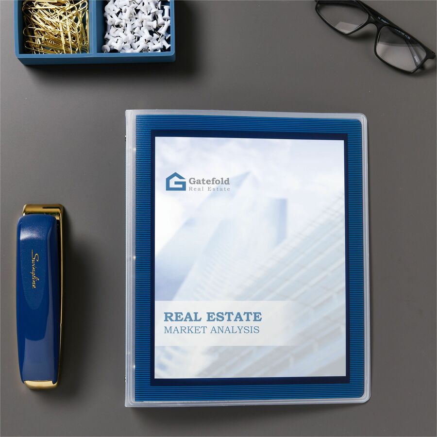 Avery® Flexi-View™ Binder 1/2" , Round Rings, Blue - 15766