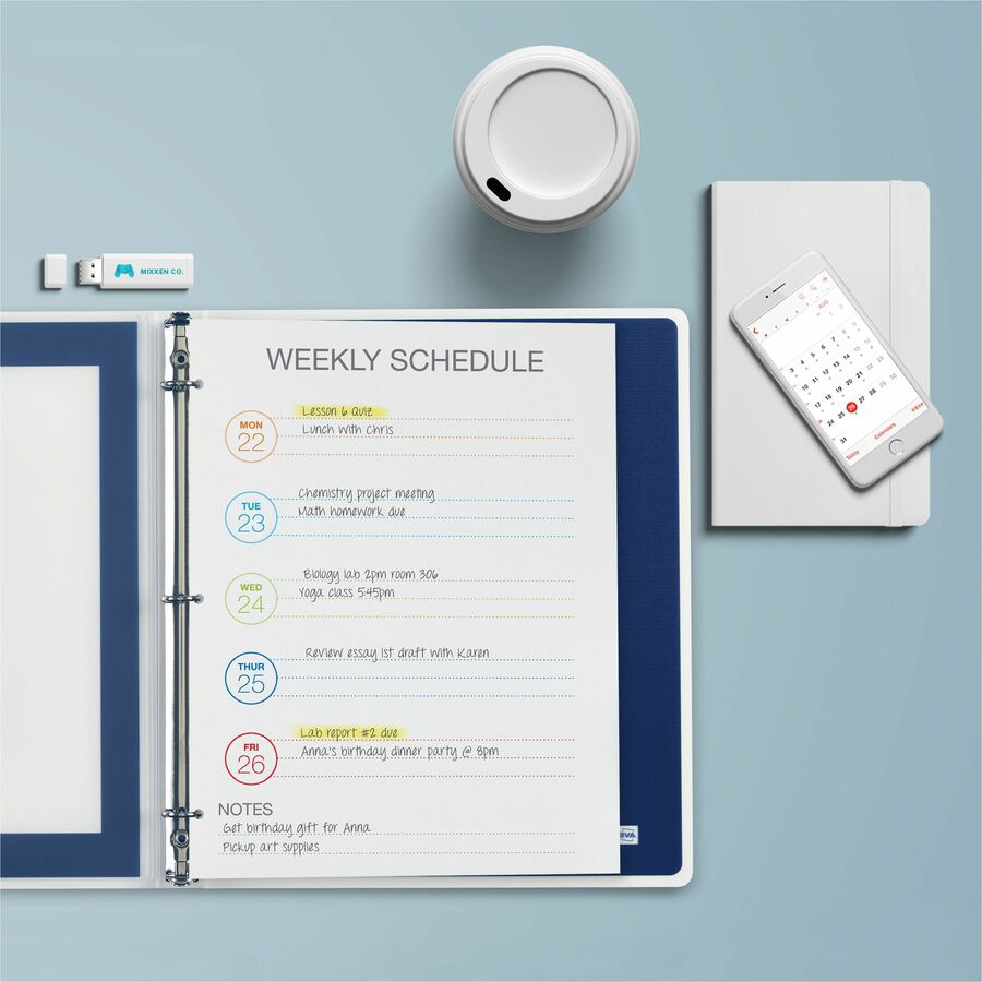 Avery® Flexi-View™ Binder 1/2" , Round Rings, Blue - 15766
