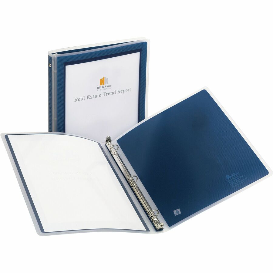 Avery® Flexi-View™ Binder 1/2" , Round Rings, Blue - 15766