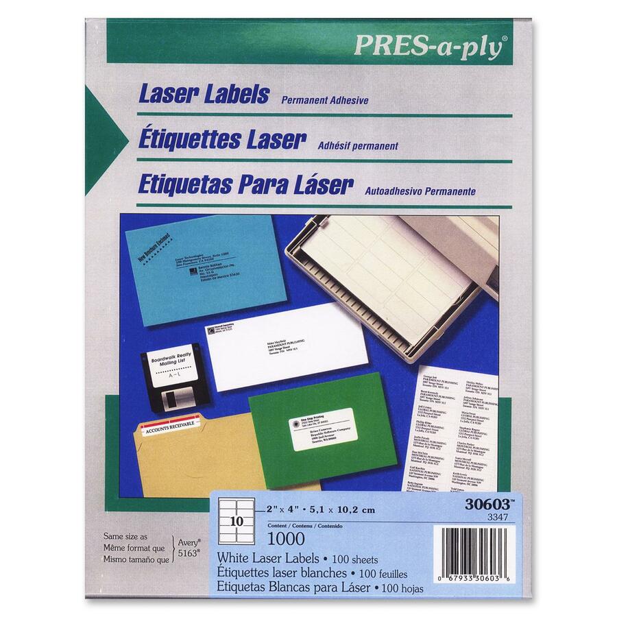 PRES-a-ply White Labels - 30603