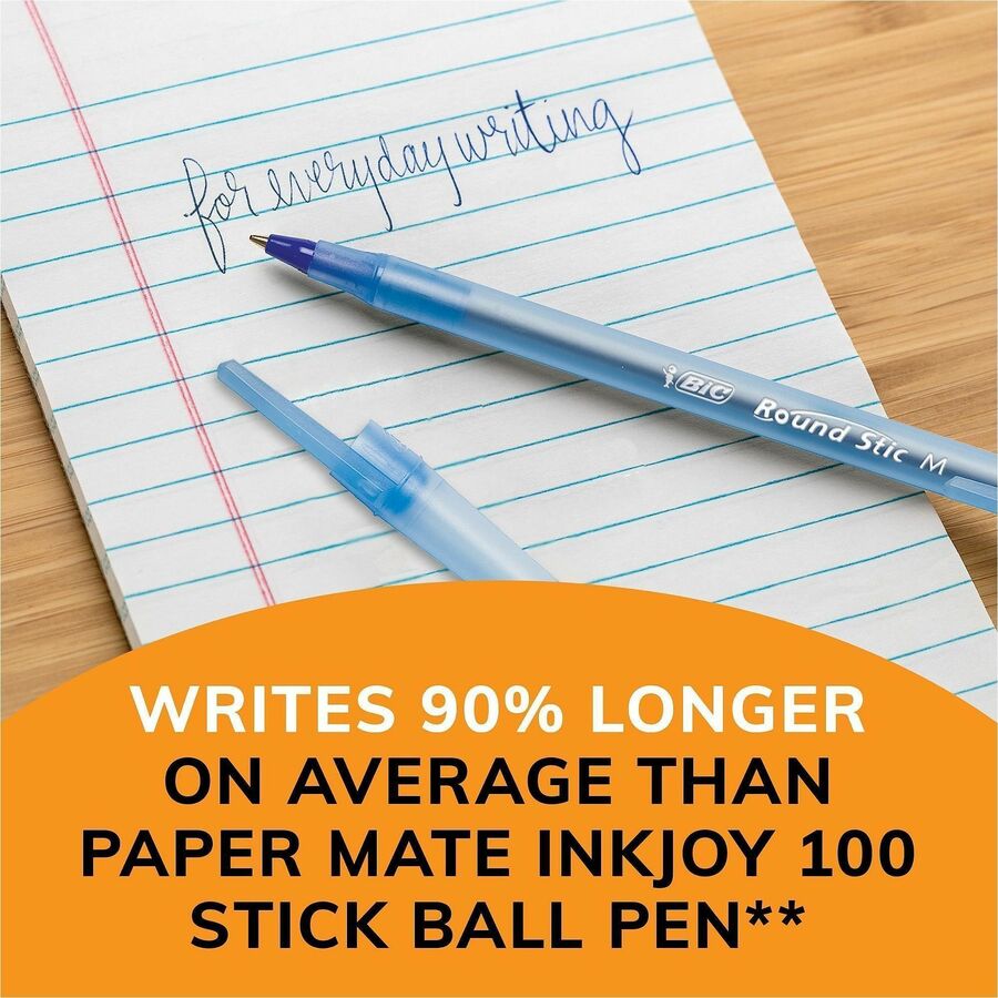 BIC Round Stic Ballpoint Pens - GSM11-BE