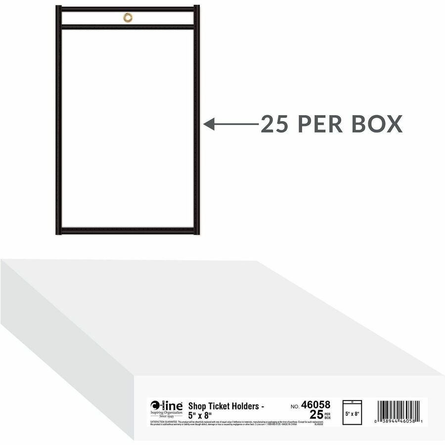 C-Line Stitched Vinyl Shop Ticket Holders - 46058