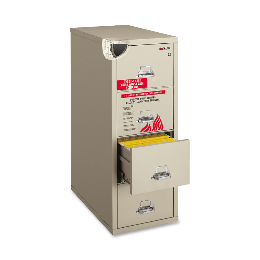 FireKing Insulated Deep File Cabinet - 4-Drawer - 4-2125-C-PA