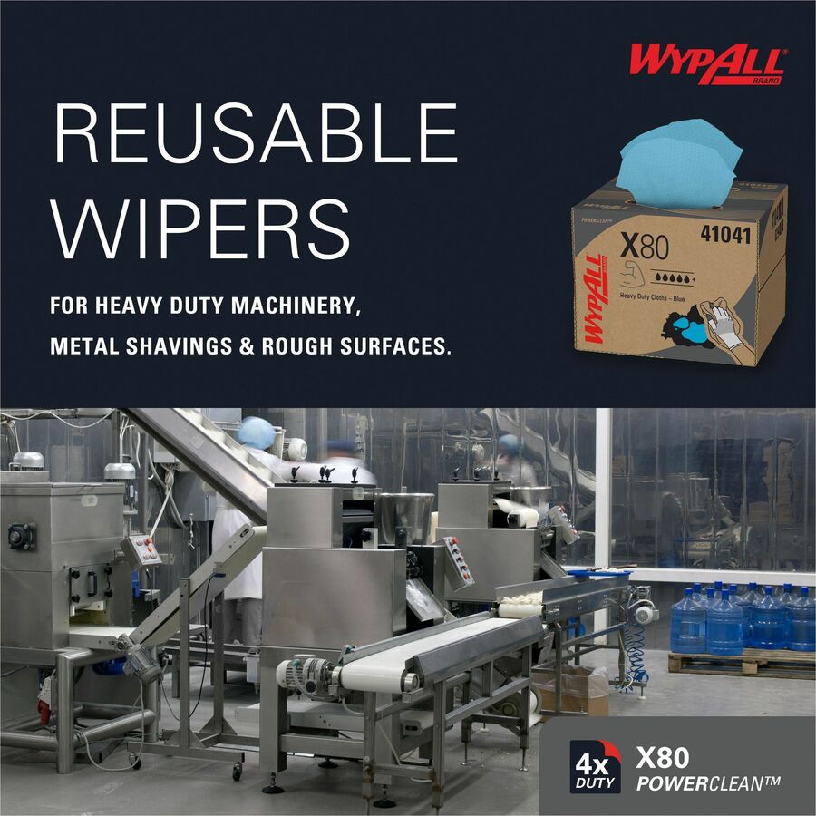Wypall PowerClean X80 Heavy Duty Cloths - Brag Box - 41041