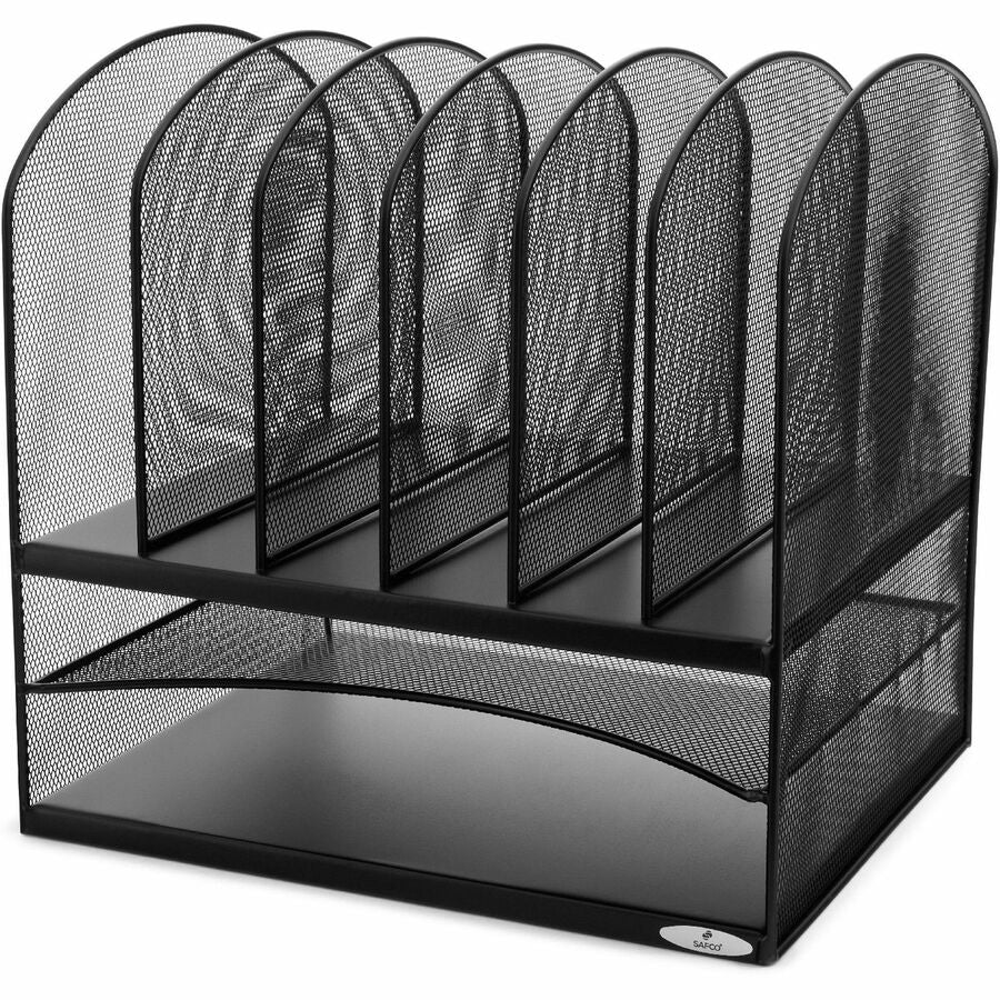 Safco Onyx 2 Horizontal/6 Upright Desk Organizer - 3255BL