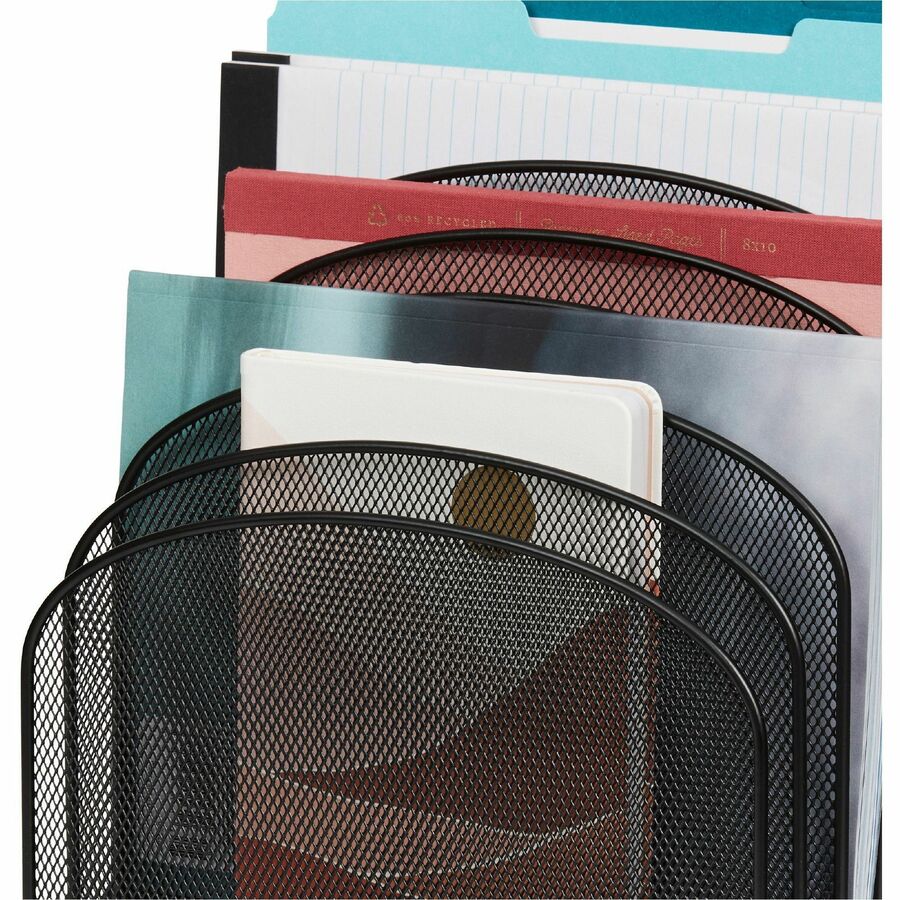 Safco Onyx Wire Mesh Desktop Organizer - 3258BL