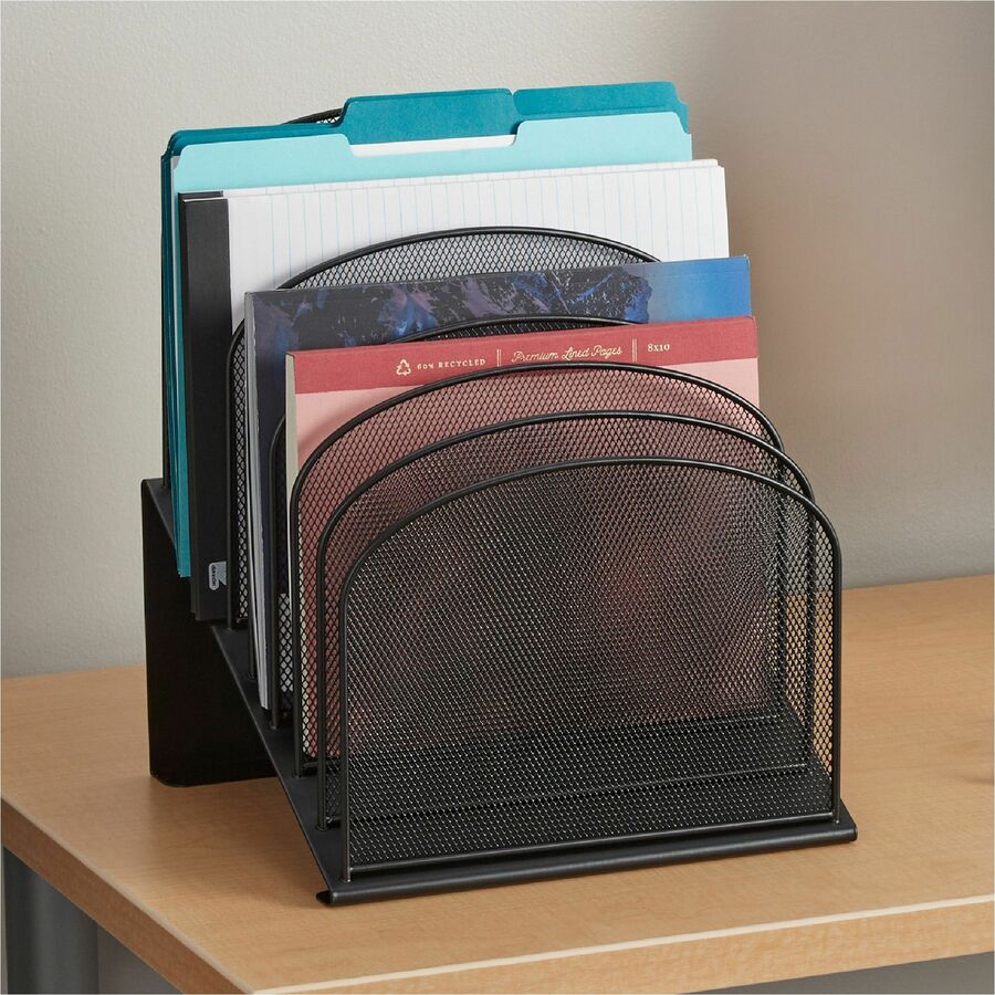 Safco Onyx Wire Mesh Desktop Organizer - 3258BL